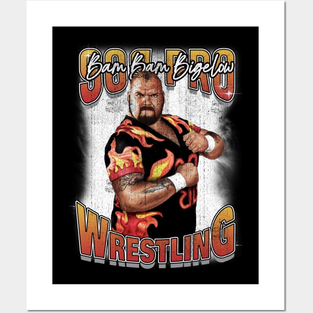 Bootleg Bam bam bigelow 90s pro wrestling Wall Art by Sakonipopart